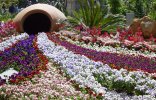 Flower arrangement at the gardening show Meranflora in Merano