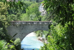 The Steinerne Steg is an arch bridge from the middle age across the river Passer in Merano.