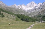 Pfossental valley with Hohe Weisse (3,278m) in the background.